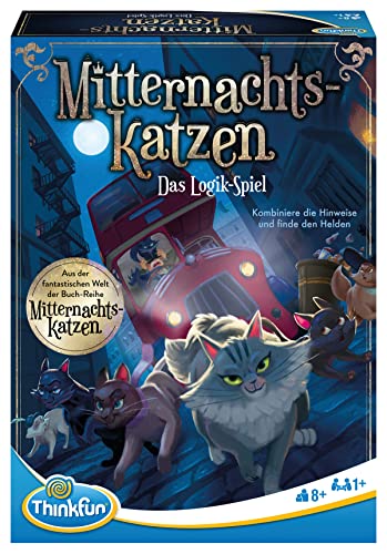 ThinkFun 76483 - Mitternachtskatzen - Das Logik-Spiel für Jungen und Mädchen ab 8 Jahren. Ein Deduktionsspiel in der fantastischen Welt der Mitternachtskatzen von ThinkFun