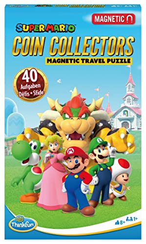 ThinkFun - 76547 Super Mario Coin Collectors - Das magnetische Reise-Knobelspiel. Perfekt für die Reise und als Geschenk! Ein Logikspiel nicht nur für Super Mario Fans. von ThinkFun