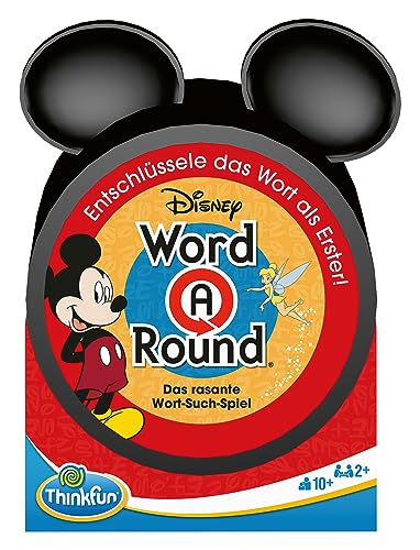 ThinkFun - 76549 WordARound-Disney - Das Wortsuchspiel. Entschlüssle das Wort als Erster! Ein Suchspiel für 2-4 Spieler ab 10 Jahren. von ThinkFun
