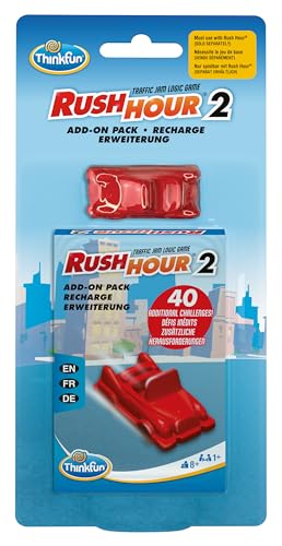 ThinkFun - 76614 - Rush Hour 2 - Erweiterung für das original Rush Hour. Mit neuen Herausforderungen für Jungen und Mädchen ab 8 Jahren. von ThinkFun