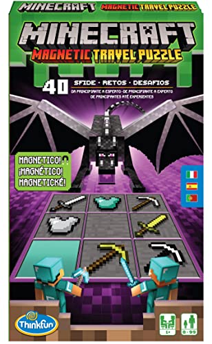 ThinkFun Minecraft Travel Puzzle Logikspiel für Kinder ab 8 Jahren, Logik und Problemlösung, 76435, Mehrfarbig von THINKFUN