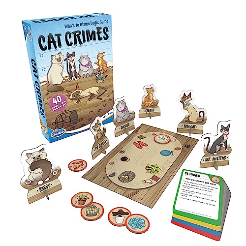 Thinkfun Cat Crimes Who's to Blame Logic Challenge-Spiel für Kinder ab 8 Jahren – Gehirnaufgabe von ThinkFun