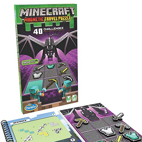 Thinkfun Minecraft Magnetisches Reise-Puzzle, Herausforderung, Logik, Gehirnspiel und STEM-Spielzeug für Kinder ab 8 Jahren von ThinkFun