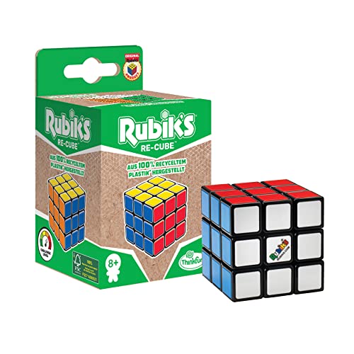 Thinkfun Rubik's Re-Cube, der original Zauberwürfel 3x3 von Rubik's in der nachhaltigeren Variante für Erwachsene und Kinder ab 8 Jahren von ThinkFun