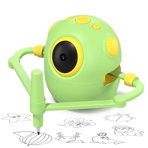Thinkaroo Malroboter für Kinder, Zeichenroboter Kinder mit 150 Karten & 12 Stift, Mal-Roboter zur Frühkindliche Bildung, Sprachinteraktiver Lernspielzeug für Jungen Mächen von 4-8 Jahren von Thinkaroo