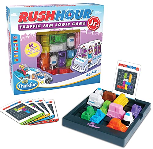 ThinkFun Rush Hour Junior – Traffic Jam Logic Brain Challenge Spiel und Stiel Spielzeug für Kinder ab 5 Jahren, 76437, Mehrfarbig von Thinkfun