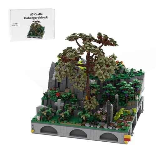 Thinkizen Burg Hohengeroldseck Klemmbaustein-Modell, Historisches Burgenmodell aus 62 Modulen, Landschaftserweiterung, Geschenk für Geschichtsinteressierte und Burgensammler, 1993 Teile Thinkizen Burg Hohengeroldseck Klemmbaustein-Modell, Historisches Burgenmodell aus 62 Modulen, Landschaftserweiterung, Geschenk für Geschichtsinteressierte und Burgensammler, 1993 Teile von Thinkizen