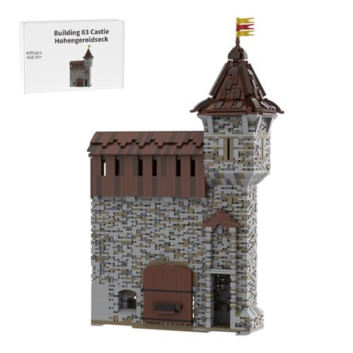 Thinkizen Burg Hohengeroldseck Klemmbaustein-Modell, Historisches Burgenmodell aus 62 Modulen, Landschaftserweiterung, Geschenk für Geschichtsinteressierte und Burgensammler, 4391 Teile von Thinkizen