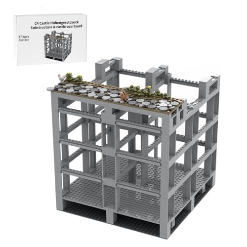 Thinkizen Burg Hohengeroldseck Klemmbaustein-Modell, Historisches Burgenmodell aus 62 Modulen, Landschaftserweiterung, Geschenk für Geschichtsinteressierte und Burgensammler, 499 Teile von Thinkizen