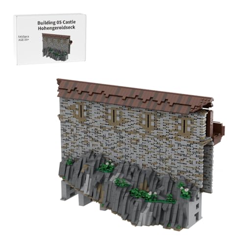 Thinkizen Burg Hohengeroldseck Klemmbaustein-Modell, Historisches Burgenmodell aus 62 Modulen, Landschaftserweiterung, Geschenk für Geschichtsinteressierte und Burgensammler, 5455 Teile von Thinkizen