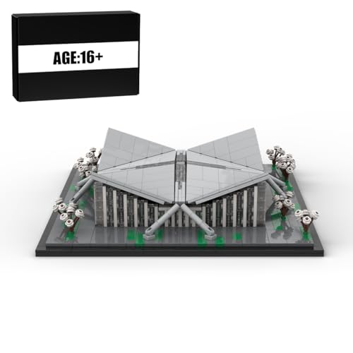 Thinkizen Magdeburg Hyparschale Architektur Bauset, Straßen- & Stadtszene, Historisches Ausstellungsgebäude als Miniaturmodell, Detailliertes Display-Set für Erwachsene, 1139 Teile von Thinkizen