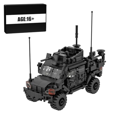 Thinkizen Militärischer Bausteine Bausatz, Gepanzertes Militärfahrzeug mit Realistischer Panzerung, Militärfahrzeug, Armee Gepanzerter Panzer Modell Spielzeug für Erwachsene, 437 Teile von Thinkizen