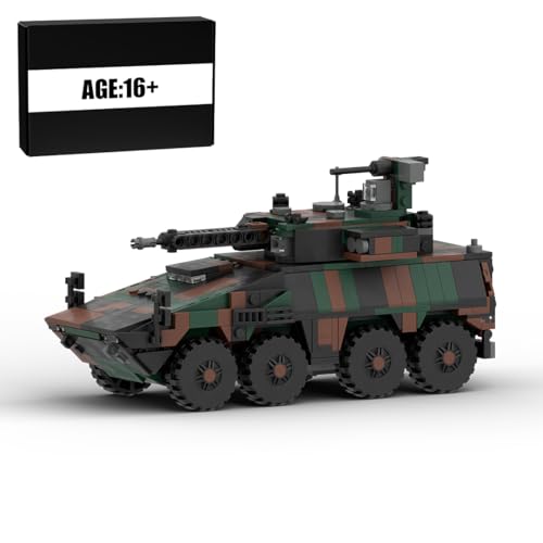Thinkizen Militärischer Bausteine Bausatz, Gepanzertes Militärfahrzeug mit abnehmbarem Turm & Lenksystem, Militärfahrzeug, Armee gepanzerter Panzer Modell Spielzeug für Erwachsene, 840 Teile Thinkizen Militärischer Bausteine Bausatz, Gepanzertes Militärfahrzeug mit abnehmbarem Turm & Lenksystem, Militärfahrzeug, Armee gepanzerter Panzer Modell Spielzeug für Erwachsene, 840 Teile von Thinkizen