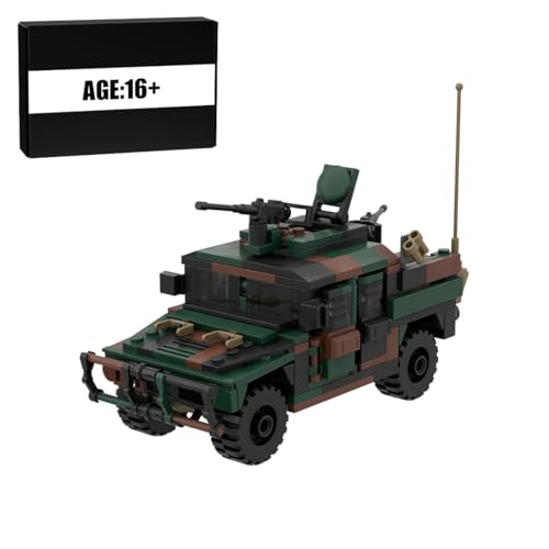 Thinkizen Militärischer Bausteine Bausatz, Tarnfarben Gepanzertes Militärfahrzeug mit 4 Minifiguren & Panzerung, Militärfahrzeug, Armee Gepanzerter Panzer Modell Spielzeug für Erwachsene, 355 Teile Thinkizen Militärischer Bausteine Bausatz, Tarnfarben Gepanzertes Militärfahrzeug mit 4 Minifiguren & Panzerung, Militärfahrzeug, Armee Gepanzerter Panzer Modell Spielzeug für Erwachsene, 355 Teile von Thinkizen