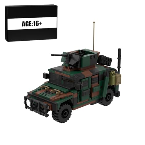 Thinkizen Militärischer Bausteine Bausatz, Tarnfarben Gepanzertes Militärfahrzeug mit 4 Minifiguren & Panzerung, Militärfahrzeug, Armee Gepanzerter Panzer Modell Spielzeug für Erwachsene, 419 Teile Thinkizen Militärischer Bausteine Bausatz, Tarnfarben Gepanzertes Militärfahrzeug mit 4 Minifiguren & Panzerung, Militärfahrzeug, Armee Gepanzerter Panzer Modell Spielzeug für Erwachsene, 419 Teile von Thinkizen