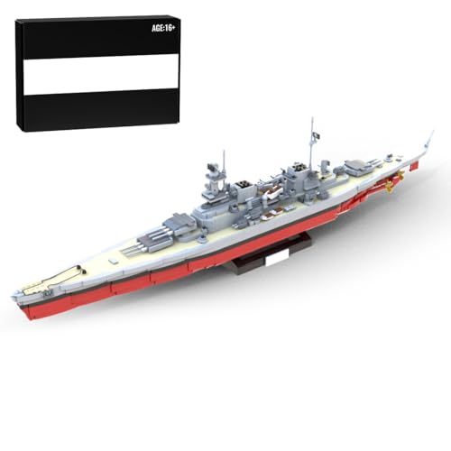 Thinkizen Military Series WWII Battleship Klemmbausteine Technik, O-Klasse Schlachtkreuzer Schlachtschiff Bausatz, Groß MOC Spielzeug Schiff Geschenkbauset für Erwachsene, 2422 Teile Thinkizen Military Series WWII Battleship Klemmbausteine Technik, O-Klasse Schlachtkreuzer Schlachtschiff Bausatz, Groß MOC Spielzeug Schiff Geschenkbauset für Erwachsene, 2422 Teile von Thinkizen