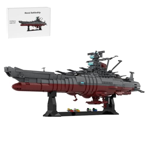 Thinkizen Military Series WWII Battleship Klemmbausteine Technik, Sci-Fi Raumschiff Yamato Schlachtschiff Bausatz, Groß MOC Spielzeug Schiff Geschenkbauset für Erwachsene, 2434 Teile Thinkizen Military Series WWII Battleship Klemmbausteine Technik, Sci-Fi Raumschiff Yamato Schlachtschiff Bausatz, Groß MOC Spielzeug Schiff Geschenkbauset für Erwachsene, 2434 Teile von Thinkizen