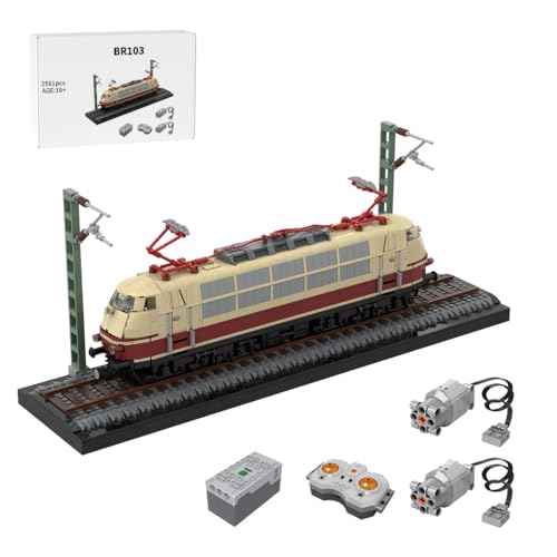 Thinkizen Personenzug Bausteine Zug, BR103 Lokomotive Set Eisenbahn Bauspielzeug mit Lichtfunktion, Eisenbahn Baustein Zug, Kompatibel mit Zugsets, Geschenk für Erwachsene, 2561 Teile Thinkizen Personenzug Bausteine Zug, BR103 Lokomotive Set Eisenbahn Bauspielzeug mit Lichtfunktion, Eisenbahn Baustein Zug, Kompatibel mit Zugsets, Geschenk für Erwachsene, 2561 Teile von Thinkizen