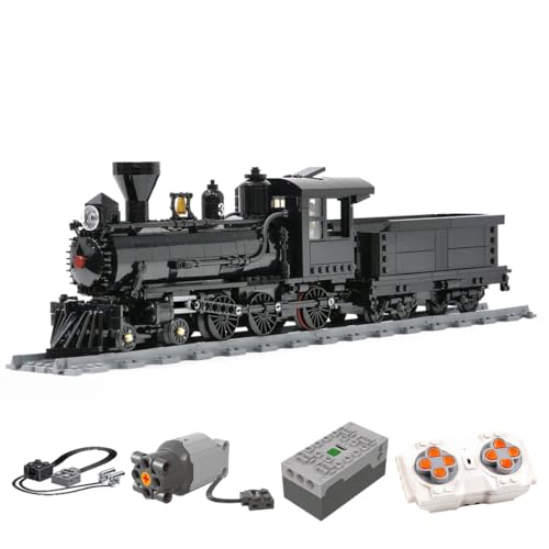 Thinkizen Personenzug Bausteine Zug, Dampflok-Modell Set Eisenbahn Bauspielzeug mit Lichtfunktion, Eisenbahn Baustein Zug, Kompatibel mit Zugsets, Geschenk für Erwachsene, 952 Teile von Thinkizen