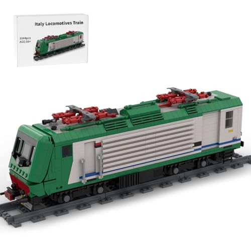 Thinkizen Personenzug Bausteine Zug, E464 Lokomotive Set Eisenbahn Bauspielzeug, Eisenbahn Baustein Zug, Kompatibel mit Zugsets, Geschenk für Erwachsene, 1044 Teile von Thinkizen