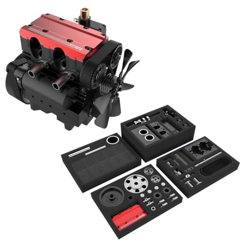 Thinkizen ST-NF2 Motormodellbausatz, Mini-Inline-Doppelzylinder-Viertakt-luftgekühltes Nitro-Interal-Verbrennungsmotormodell mit Doppelriemenantrieb, DIY-Montage STEM Science Mini-Motor-Set für Thinkizen ST-NF2 Motormodellbausatz, Mini-Inline-Doppelzylinder-Viertakt-luftgekühltes Nitro-Interal-Verbrennungsmotormodell mit Doppelriemenantrieb, DIY-Montage STEM Science Mini-Motor-Set für von Thinkizen