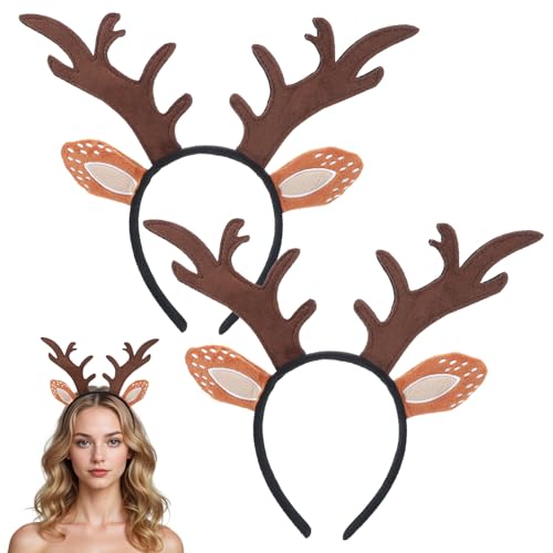 2 Stk Weihnachts Stirnband,Haarreif Weihnachten Geweih,Weihnachtsbaum Geweih Haarreif,Rentier Geweih Stirnband,Weihnachts Party Haarschmuck Weihnachts Kopfschmuck Damen,für Weihnachten Halloween 2 Stk Weihnachts Stirnband,Haarreif Weihnachten Geweih,Weihnachtsbaum Geweih Haarreif,Rentier Geweih Stirnband,Weihnachts Party Haarschmuck Weihnachts Kopfschmuck Damen,für Weihnachten Halloween von Thinp