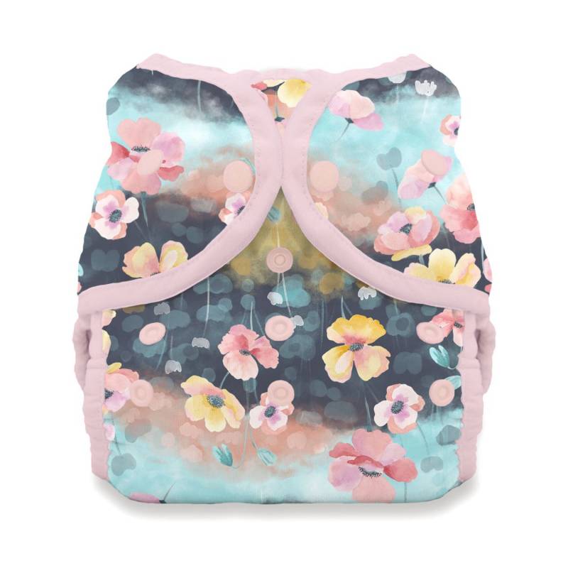 Thirsties Duo Wrap Überhose (Druck) - Größe 1 (3 - 8 kg) Poppy von Thirsties