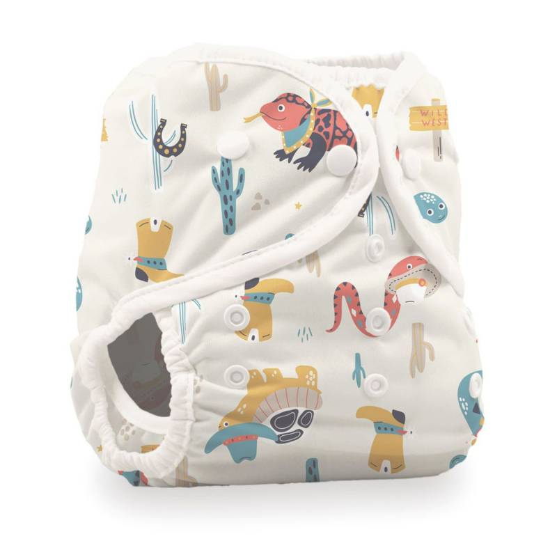 Thirsties Duo Wrap Überhose (Druck) - Größe 1 (3 - 8 kg) Reptile Wranglers von Thirsties