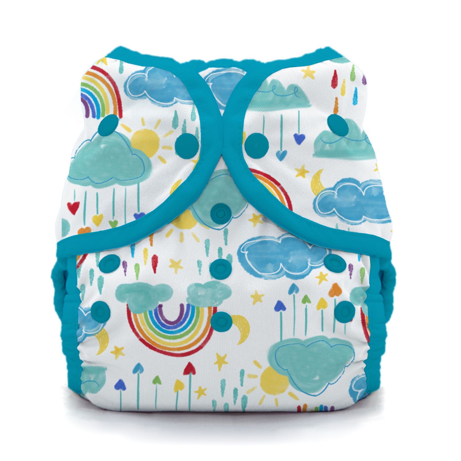 Thirsties Duo Wrap Überhose (Druck) - Größe 2 (8 - 18 kg) Rainbow von Thirsties