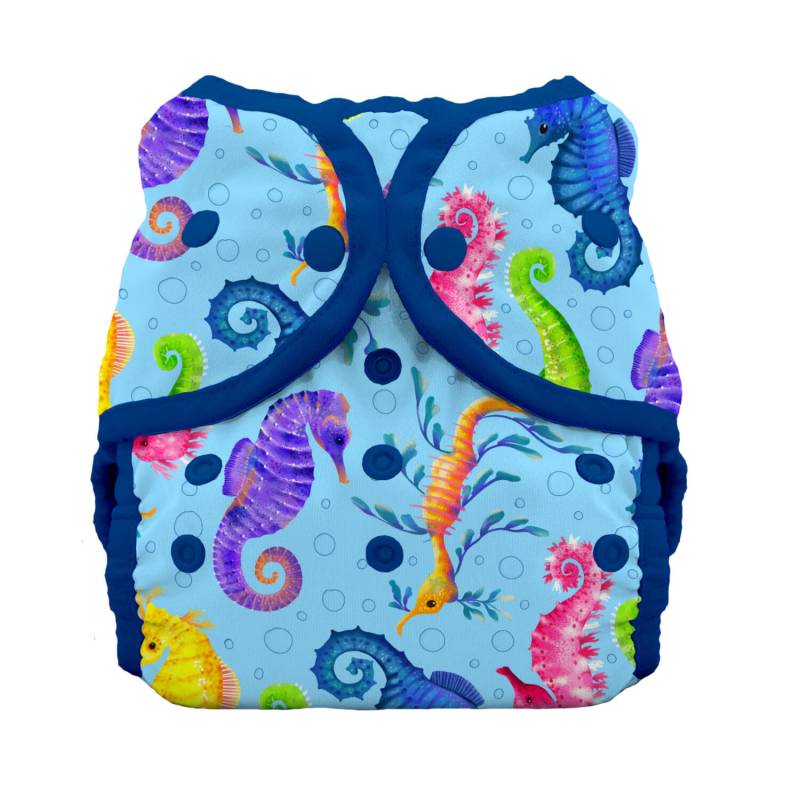 Thirsties Duo Wrap Überhose (Druck) - Hold Your Seahorses Größe 4 (27 - 36 kg) von Thirsties