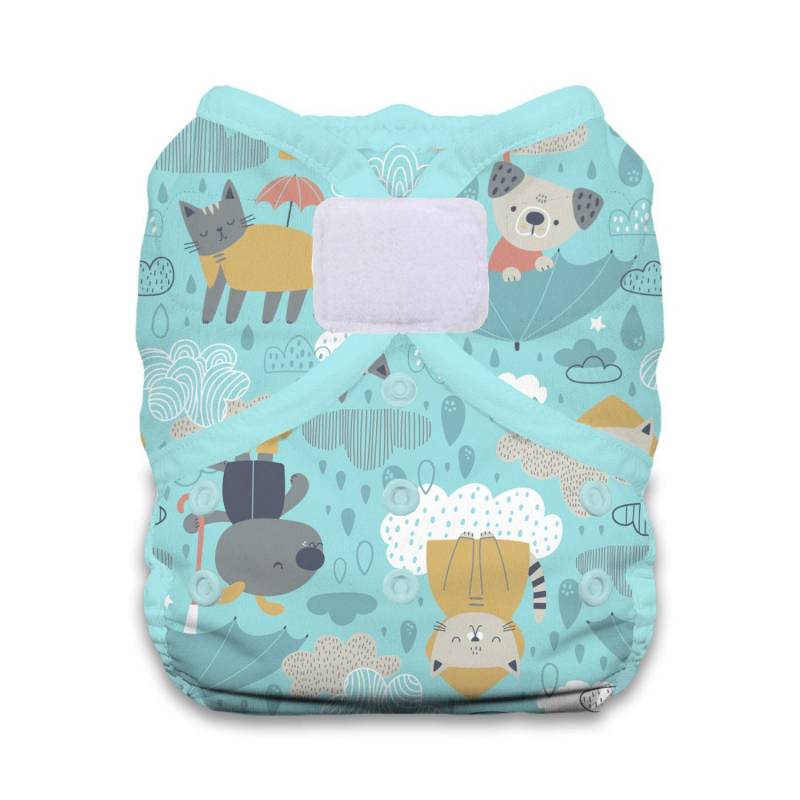 Thirsties Duo Wrap Überhose (Klett) - Größe 1 (3 - 8 kg) Drizzly von Thirsties
