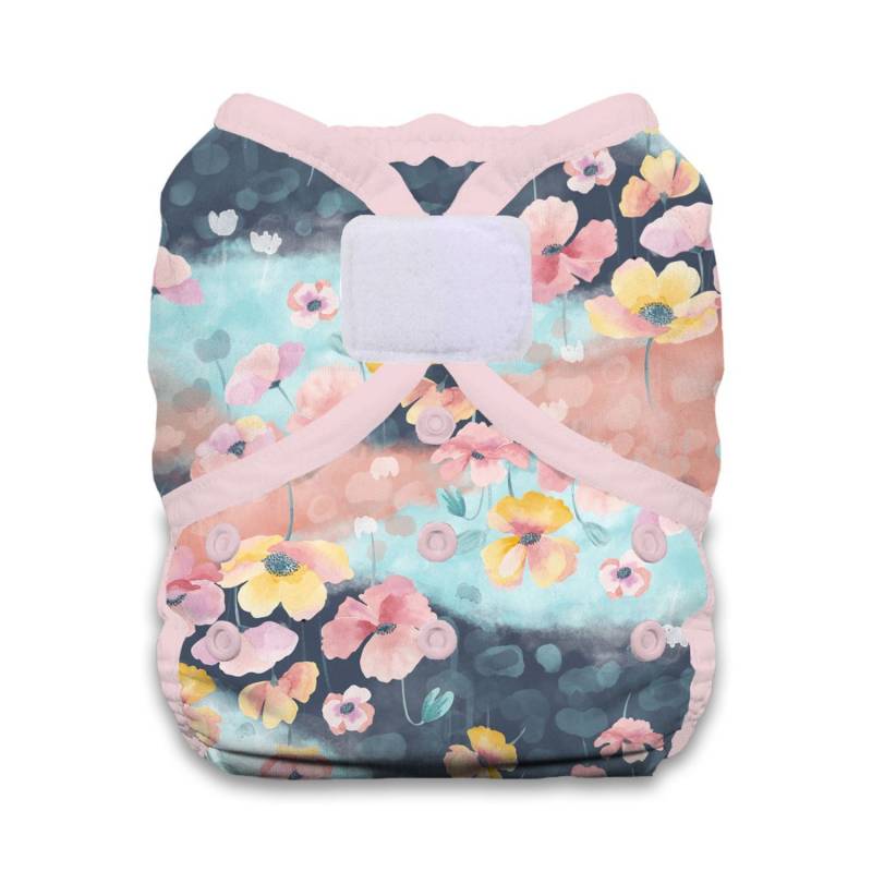 Thirsties Duo Wrap Überhose (Klett) - Größe 1 (3 - 8 kg) Poppy von Thirsties