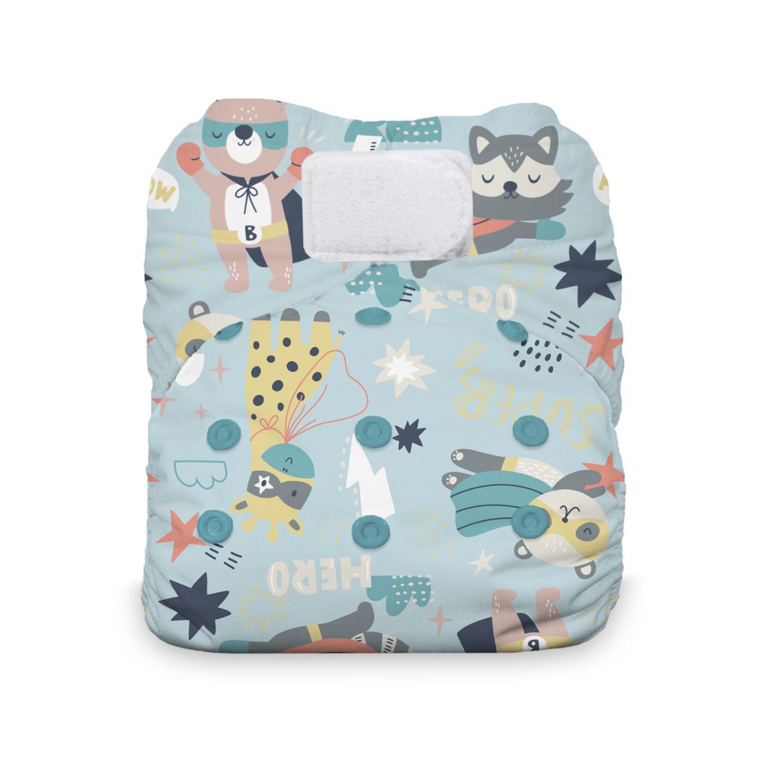 Thirsties Natural AIO One Size (Klett) - Super Hero von Thirsties