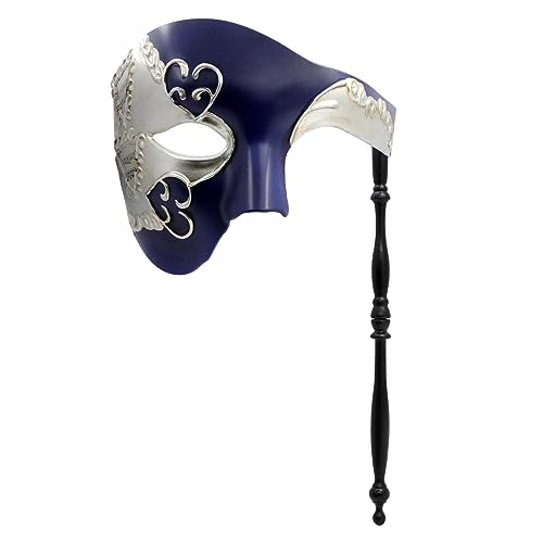 Thmyo Handheld-Halbgesichtsmaske für Herren, Phantom der Oper, Vintage-Design, venezianischer Karnevalsmaske mit Haltestab, Party-Kostüm-Zubehör, 3G71215074ZQW0SJOHH, Maks-6 Thmyo Handheld-Halbgesichtsmaske für Herren, Phantom der Oper, Vintage-Design, venezianischer Karnevalsmaske mit Haltestab, Party-Kostüm-Zubehör, 3G71215074ZQW0SJOHH, Maks-6 von Thmyo