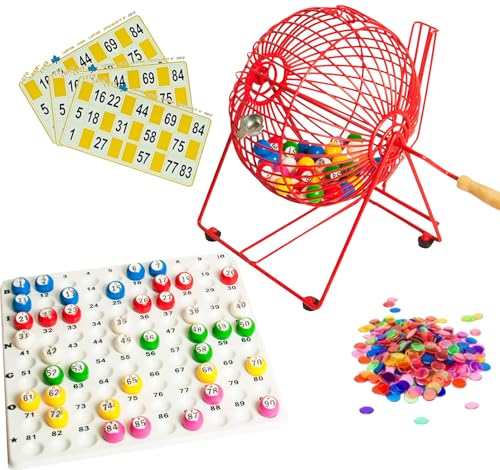 Thomas & Anca Club Supplies Ltd Bingo Cage Bingo-Maschine, 1-90 Bingo-Bälle, Scheckschale, Bingokarten und Bingo-Discs Thomas & Anca Club Supplies Ltd Bingo Cage Bingo-Maschine, 1-90 Bingo-Bälle, Scheckschale, Bingokarten und Bingo-Discs von Thomas and Anca