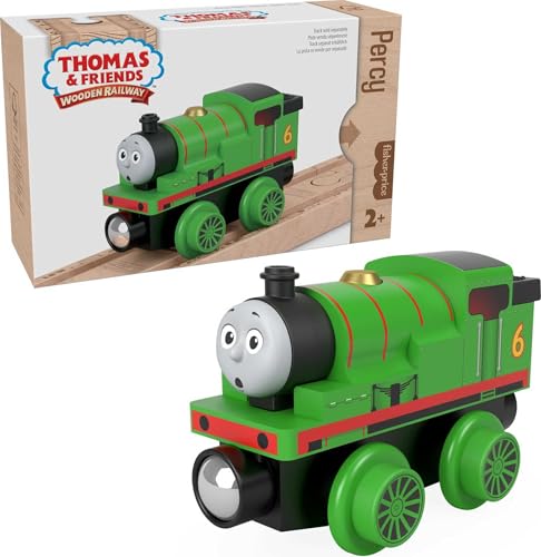 THOMAS & FRIENDS Holzeisenbahn, Percy Engine, Schiebe-Spielzeugeisenbahn aus nachhaltig angebautem Holz für Kleinkinder und Vorschulkinder THOMAS & FRIENDS Holzeisenbahn, Percy Engine, Schiebe-Spielzeugeisenbahn aus nachhaltig angebautem Holz für Kleinkinder und Vorschulkinder von Thomas & Friends