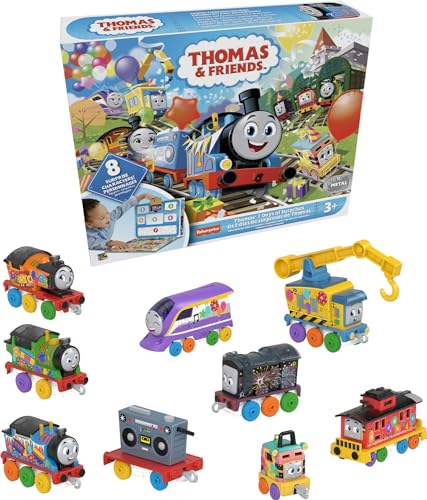 Thomas & Friends Spielzeugzüge Geschenkset Thomas' 7 Tage voller Überraschungen, 10-teilige Druckguss-Fahrzeuge mit Fracht für Kinder ab 3 Jahren von Thomas & Friends