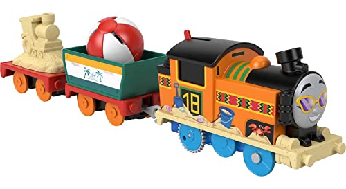 Thomas und seine Freunde- Beachy Nia Spielzeugzug, batteriebetriebener motorisierter Zugmotor mit Strandball-Fracht für Vorschule, HMK05 Thomas und seine Freunde- Beachy Nia Spielzeugzug, batteriebetriebener motorisierter Zugmotor mit Strandball-Fracht für Vorschule, HMK05 von Thomas & Friends