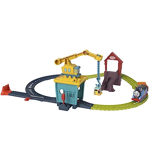 Fisher-Price HDY58 - Thomas & Friends Reparatur-Freunde Zug- und Schienenset mit motorisierter Thomas-Lokomotive, Spielzeug für Vorschulkinder ab 3 Jahren von Thomas & Friends