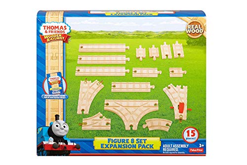 Mattel Y4088 - Fisher-Price, Thomas und Seine Freunde - Holz Erweiterungsschienen Set, aus 15 Schienenteilen von Fisher-Price
