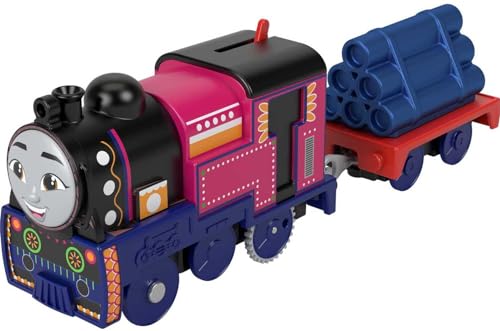 THOMAS AND FRIENDS, Thomas & seine Freunde, batteriebetriebene Spielzeuglok Toby mit Frachtanhänger für Kinder im Kindergartenalter ab 3 Jahren, HTN30 von Thomas & Friends