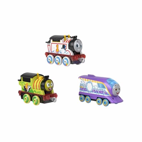 Thomas and Friends Toy Train 3-Pack, Colour Changers, Diecast Thomas Percy and Kana Engines with Colour Reveal in Warm and Cold Water von Thomas und seine Freunde
