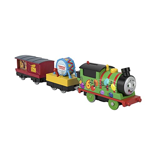 Thomas & Friends Fisher-Price Freunde Partyzug Percy Motorisierte batteriebetriebene Spielzeugeisenbahn für Kinder im Vorschulalter, ab 3 Jahren, HDY72 Thomas & Friends Fisher-Price Freunde Partyzug Percy Motorisierte batteriebetriebene Spielzeugeisenbahn für Kinder im Vorschulalter, ab 3 Jahren, HDY72 von THOMAS & FRIENDS
