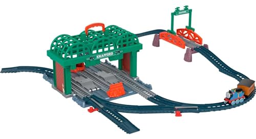 Thomas & Friends HGX63 - Thomas & Friends Knapford Station Eisenbahn-Set, 2-in 1-Spielset und Aufbewahrungskoffer, Spielzeug für Vorschulkinder ab 3 Jahren von Thomas und seine Freunde