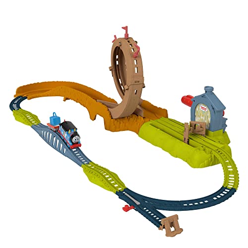 Thomas & Friends Price HMB93 - Thomas & Friends Looping-Betriebshof, batteriebetriebenes Lok- und Schienenset, Spielzeug für Kinder ab 3 Jahren von Thomas und seine Freunde