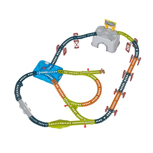 Thomas & seine Freunde Spielzeugeisenbahn Schienenset, Connect & Build-Eimer, 34-teiliges Erweiterungsset für Die-Cast-Loks und batteriebetriebene Loks, ab 3 Jahren, HNP81 von Thomas und seine Freunde