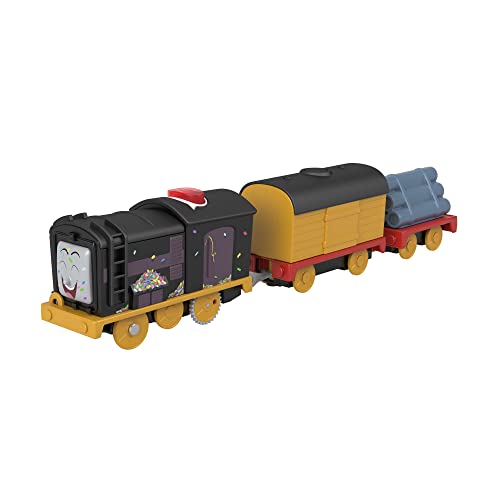 Thomas & Friends Sprechender Diesel-Spielzeugzug mit Geräuschen und Sätzen, UK-Englische Version, batteriebetriebener motorisierter Motor mit Tender, HNN85 von Thomas und seine Freunde