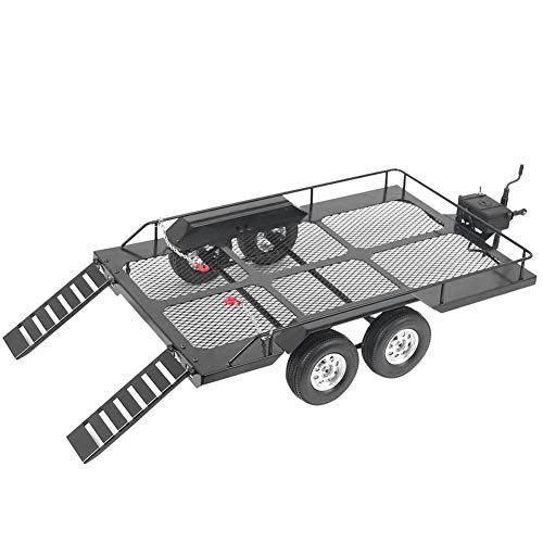Solid Metal RC-Anhängerzubehör, Hohe Lagerkapazität und Anti-Skid-Reifen für RC Trail-Auto, Einfache Installation und Große Kapazität, Geeignet für 1/10 RC-Auto mit Vier Reifen Solid Metal RC-Anhängerzubehör, Hohe Lagerkapazität und Anti-Skid-Reifen für RC Trail-Auto, Einfache Installation und Große Kapazität, Geeignet für 1/10 RC-Auto mit Vier Reifen von Thonlai