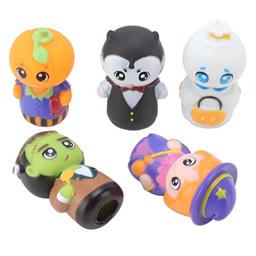 Thonlai 5 Niedliche Fingerpuppen Cartoon Set für die Halloween -Partyschule mit Material, Ideale und Mädchen, Lustiges Interaktives Spielzeug mit Vielen Charakteren von Thonlai