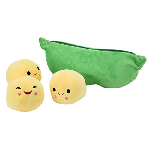 Thonlai Gefüllte Erbsenschotenspielzeug, Plüschspielzeug, Weiches Wurfkissen Kindergeschenk, Niedliches Ausgestopftes Plushie (Gelb) von Thonlai